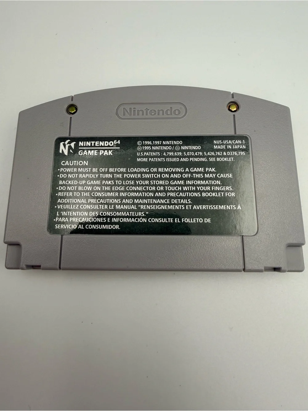 Castlevania: Legacy of Darkness - Gray Nintendo 64 Game Cartridge